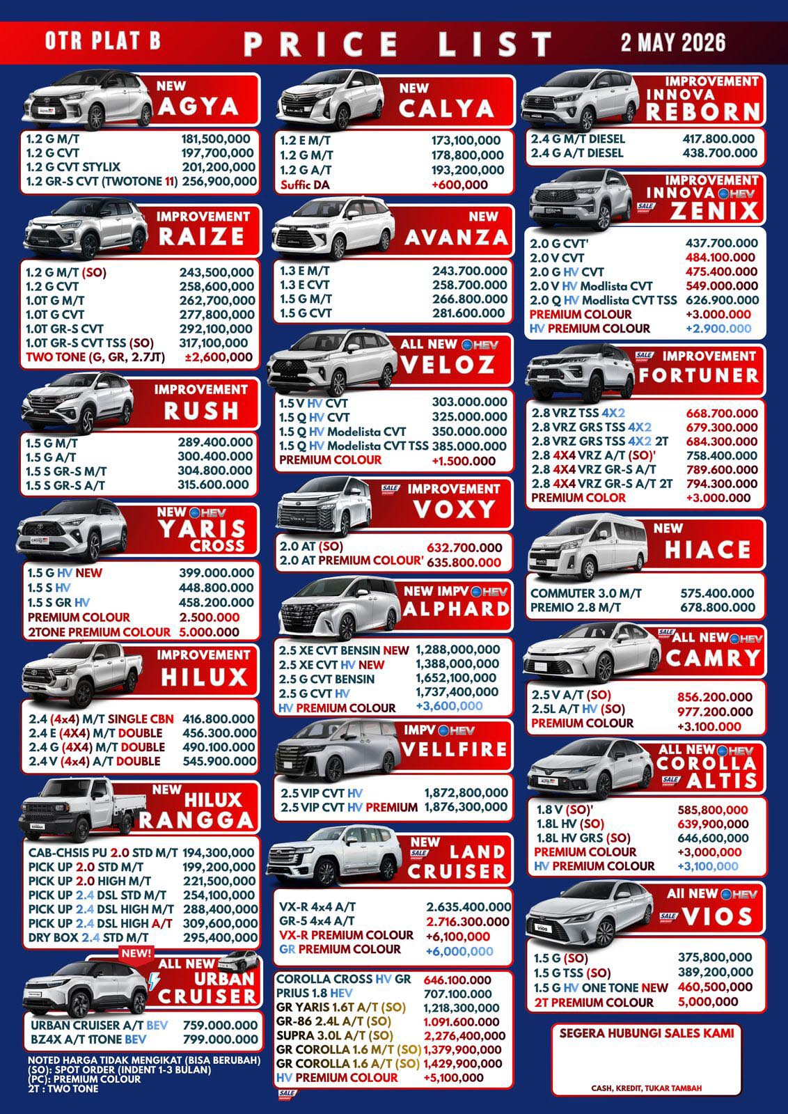price list - Tunas Toyota Tangerang